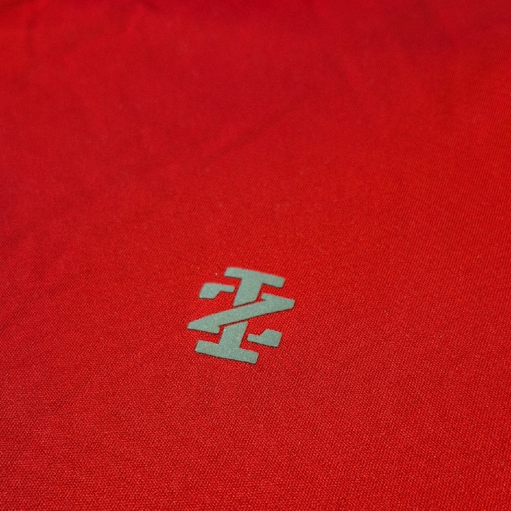 Izod Red Polo Mens Shirt with Striped Collar Short Sleeve - Picture 4 of 15